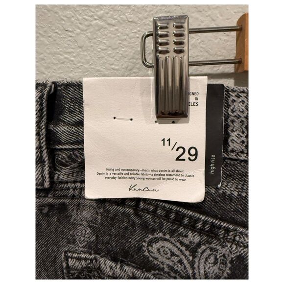 KANCAN Bandana Print Black High Rise Shorts - Picture 3 of 3